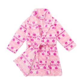 Cozy Flannel Self Tie Lapel Robe Pajamas for Boys Girls Winter Bath Homewear