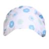 White Scrub Cap Unisex Work Cap Adjustable Cotton Tie Back Scrub Cap for Spa Salon Pet Clinic, Blue Flower