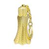 3ML Golden Vintage Essential Oil Bottle Keychain Dispenser Bottle Glass Empty Perfume Bottle Refillable Container