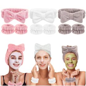 9 Pcs Of Reusable Spa Headbands, Wrist Washbands, and Face Wash Set