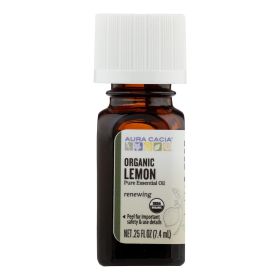 Aura Cacia - Organic Essential Oil - Lemon - .25 Oz