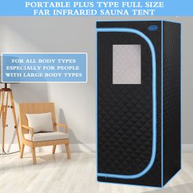 Portable Plus Type Full Size Far Infrared Sauna tent. Spa, Detox ,Therapy and Relaxation at home.Larger Space,Stainless Steel Pipes Connector Easy to