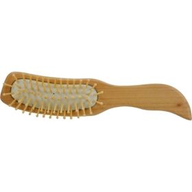 SPA ACCESSORIES by Spa Accessories WOOD BRISTLE HAIR BRUSH - BAMBOO PURSE SIZE