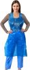 Disposable PE Aprons 28" x 46". Pack of 100 Blue Polyethylene Aprons 1 mil. Poly Liquid-Proof Workwear. Industrial Uniform Aprons for Men; Women. Unis