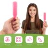 Pink Hair Brush for Men and Women 8 inch Lightweight Hair Brushes 12 Pack Plastic Vent Hairbrush Compact Curly Hair Brush Ergonomic Detangler Brush fo