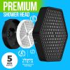 Luxury Filtered Shower Head High Pressure Rain Showerhead with Filter for Chlorine Rust Sediments SPA Effect Black Color