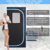 Portable Plus Type Full Size Far Infrared Sauna tent. Spa, Detox ,Therapy and Relaxation at home.Larger Space,Stainless Steel Pipes Connector Easy to