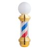 27" Barber Pole LED Light Golden,Classic Style Hair Salon Barber Shop Open Sign,Rotating Red White Blue LED Strips,IP44 Waterproof Save Energy