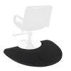 3‚Ä≤x 4.5‚Ä≤x 1/2" Beauty Salon Semicircle Anti-fatigue Salon Mat (Round Outside And Round Inside) Black