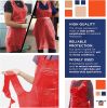 Polyethylene Aprons 28" x 46" Pack of 50 Red PE Aprons 1 mil Disposable Plastic Workwear Industrial Uniform Aprons for Men; Women. Unisex Aprons for H