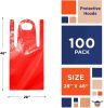 Polyethylene Aprons 28" x 46" Pack of 50 Red PE Aprons 1 mil Disposable Plastic Workwear Industrial Uniform Aprons for Men; Women. Unisex Aprons for H