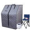 Sojourner Portable Sauna for Home - Steam Sauna Tent Personal Sauna - Sauna Heater Tent Chair Remote Included for Home Sauna - Enjoy Your Own Personal