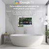 SYLVOX 32 inch Bathroom TV, 1080P Smart Mirror TV Google System NTSC & ATSC Tuner Support WiFi Bluetooth 500 nits High Brightness, IP66 Waterproof TV