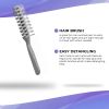 Gray Vent Hair Brush Pack of 12 Vented Detangling Brush for All Hair Types Curly Hair Detangler Brush with Plastic Bristles