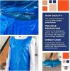 Disposable PE Aprons 28" x 46". Pack of 100 Blue Polyethylene Aprons 1 mil. Poly Liquid-Proof Workwear. Industrial Uniform Aprons for Men; Women. Unis