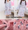 Boys Girls Cartoon Animals Flannel Hooded Bathrobes Self Tie Sleepwear for Bath Homewear