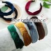 4 Pcs Velvet Wide Headbands Plain Turban Twist Knotted Headband Cross Knot Hair Hoop Solid Colors Hairbands Hair Accessories