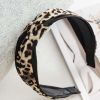 3 Pcs Leopard Print Wide Headbands for Women Twist Knot Turban Hairbands Animal Pattern Hair Hoops Hair Accessories