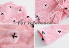 Kids Self Tie Soft Plush Bathrobe Pajamas for Boys Girls Winter Bath Homewear, Pink Pigeons