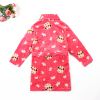 Cozy Flannel Cow Self Tie Lapel Robe Pajamas for Girls Winter Bath Homewear