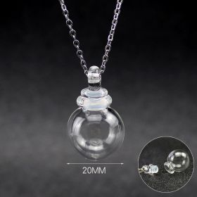 Transparent Heart-Shaped Glass Essential Oil Bottle Necklace (style: Transparent Hollow Ball Neckla)