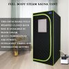 Portable Plus Type Full Size Steam Sauna tent. Spa, Detox ,Therapy and Relaxation at home.Larger Space,Stainless Steel Pipes Connector Easy to Install