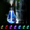 1pc 400ml Colorful Light Bulb Air Humidifier Essential Oil Diffuser Atomizer Freshener Mist Sprayer Car Home Silent Humidifier