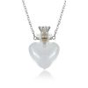 Transparent Heart-Shaped Glass Essential Oil Bottle Necklace