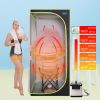 Portable Plus Type Full Size Steam Sauna tent. Spa, Detox ,Therapy and Relaxation at home.Larger Space,Stainless Steel Pipes Connector Easy to Install