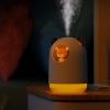 300ML USB Tiger Decoration Mini Air Humidifier With LED Light; Auto Shut-off Aroma Essential Oil Diffuser